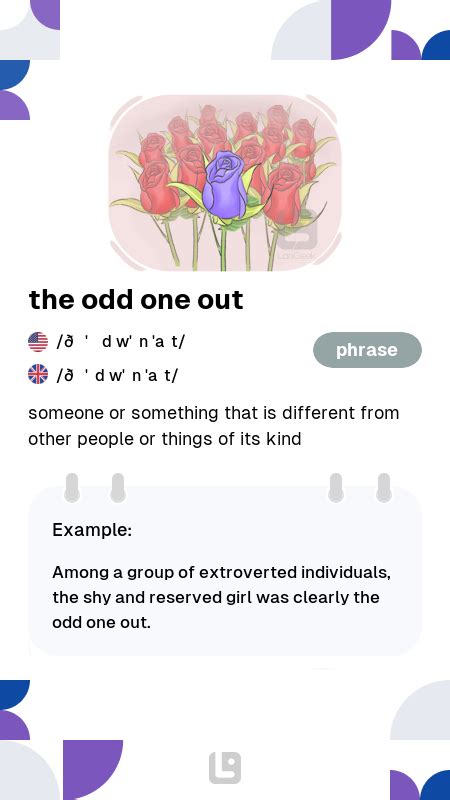 The odd one out Definition & Meaning .
